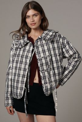 Maeve Hazel Quilted Plaid Jacket by Maeve