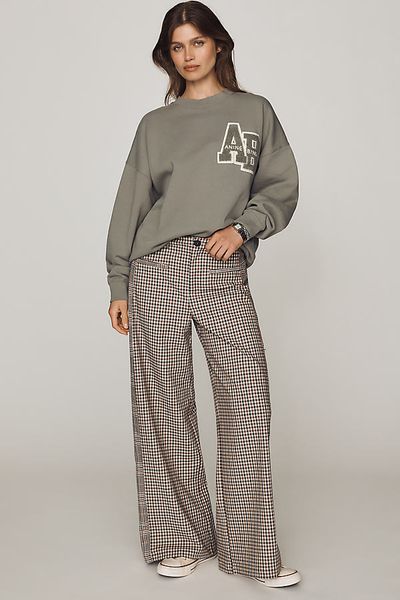 Maeve High-Rise Wide-Leg Trousers Pants