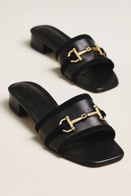 Maeve Horsebit Slide Sandals