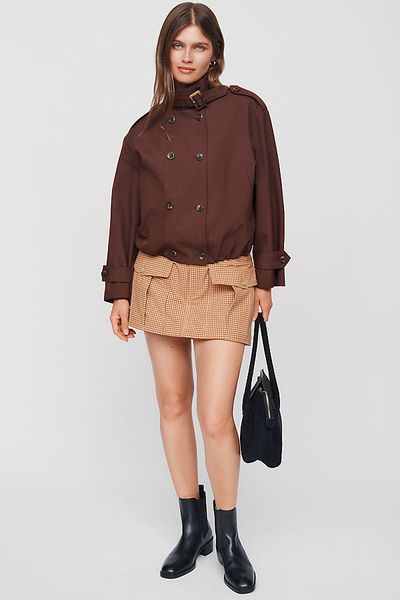 Maeve Houndstooth Mini Skort