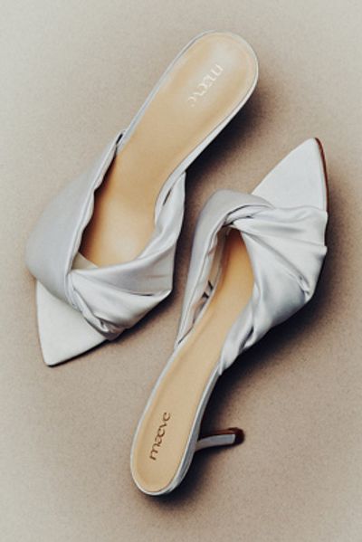 Maeve Ilora Satin Twist Mule Heels