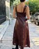 Maeve Jocelyn Faux Leather Cutwork Midi Dress - 4