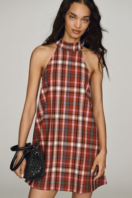 Maeve Keiko Halter Mini Dress