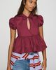 Maeve Keyhole Peplum Top - 1