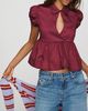 Maeve Keyhole Peplum Top - 2