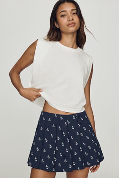 Maeve Kiki Printed Pleated Skort