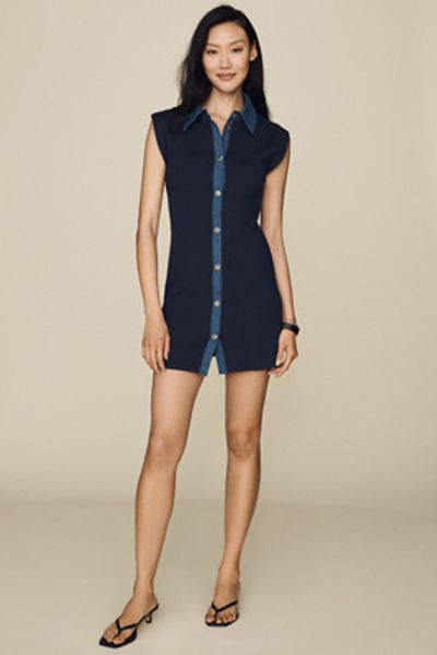 Maeve Knit Mini Shirt Dress