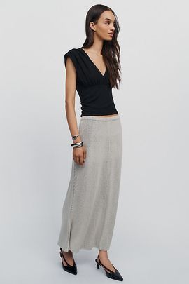 Maeve Knit Trumpet Midi Skirt