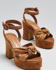 Maeve Knotted Suede Platform Sandals - 1