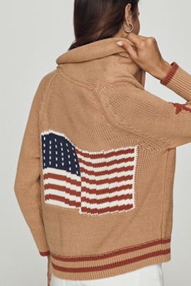 Maeve Lawson American Flag Cardigan