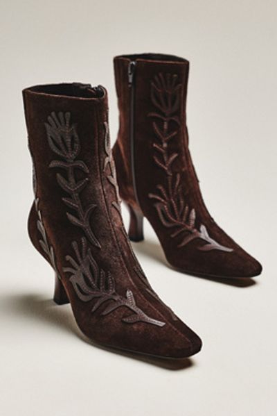 Maeve Leather Appliqué Ankle Boots