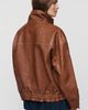 Maeve Leather Funnel Neck Jacket - 2