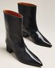 Maeve Leather Pointed-Toe Block Heel Boots - 1