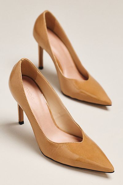 Maeve Leather Pointed-Toe Stiletto Heels