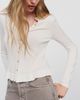 Maeve Long-Sleeve Ruffled Cardigan Sweater - 1
