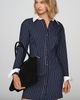 Maeve Long Sleeve Slim Mini Shirtdress - 1
