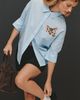 Maeve Mabel Boxy Oxford Embroidered Shirt Top - 2