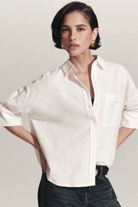 Maeve Mabel Boxy Oxford Shirt by Maeve Top