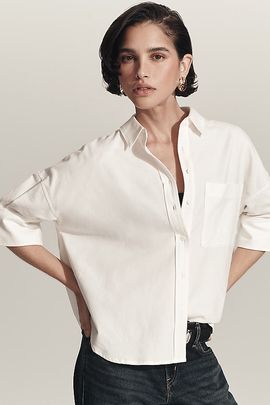 Maeve Mabel Boxy Oxford Shirt Top
