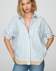 Maeve Mabel Contrast Boxy Oxford Shirt Top - 1