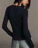 Maeve Markie Fine-Gauge Cashmere Long Sleeve Sweater - 3