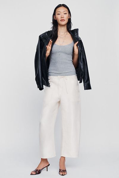Maeve Marnie Taffeta Tapered Pants