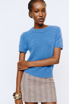 Maeve Mercer Cashmere Short Sleeve Sweater