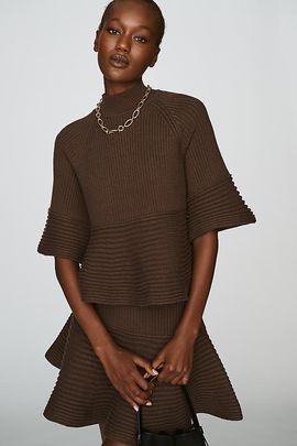 Maeve Merino Wool Blend Mock Neck Sweater