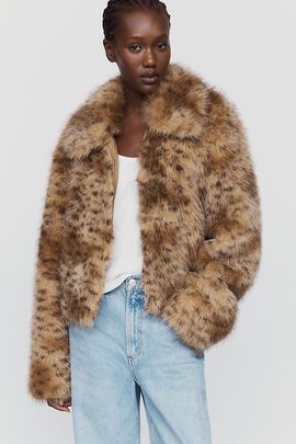 Maeve @merricksart x Anthropologie Faux Fur Jacket