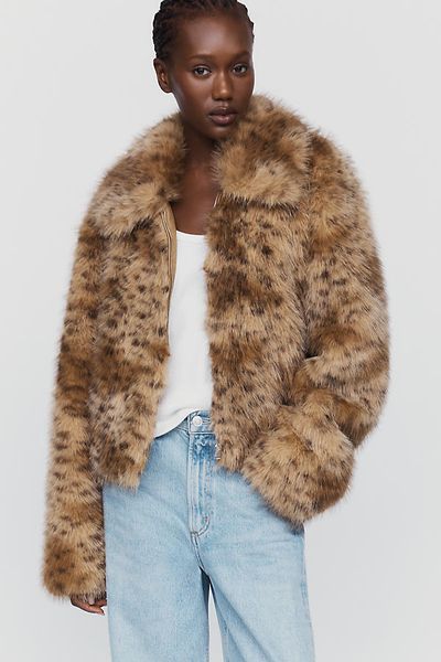 Maeve @merricksart x Anthropologie Faux Fur Jacket