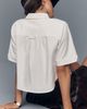 Maeve Merritt Short-Sleeve Cropped Buttondown Shirt by Maeve - 3