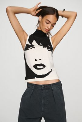 Maeve Mock-Neck Sweater Tank Top