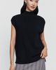 Maeve Mock Neck Cap Sleeve Sweater - 1