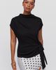 Maeve Mock Neck Wrap Top - 1