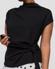 Maeve Mock Neck Wrap Top - 2