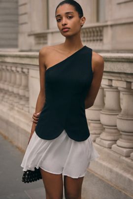 navy blue dress for baby girl Simple A Line Spaghetti Straps Black Satin Short Prom Dresses, Short B main image 1