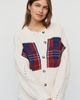 Maeve Oversized Plaid Pointelle Cardigan - 2