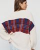 Maeve Oversized Plaid Pointelle Cardigan - 3