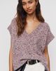 Maeve Oversized Wool Cotton Short Sleeve V-Neck Sweater - 1