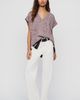Maeve Oversized Wool Cotton Short Sleeve V-Neck Sweater - 4
