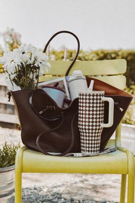 Maeve Pebbled Faux-Leather Tote