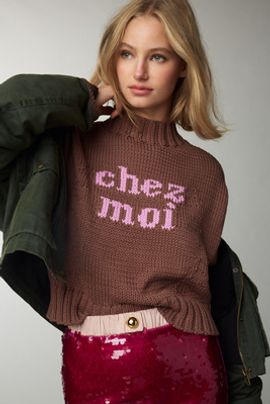 Maeve Pippa Mock-Neck Sweater by Maeve: Extended Shoulder Edition