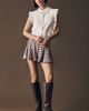 Maeve Plaid Godet Midi Skort - 3