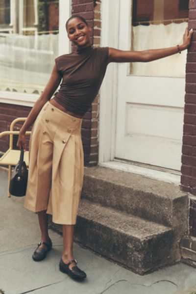 Maeve Pleated Utility Trousers Pants