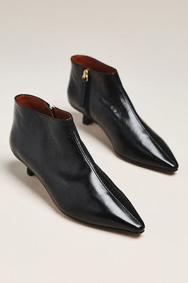 Maeve Pointed-Toe Leather Ankle Boots