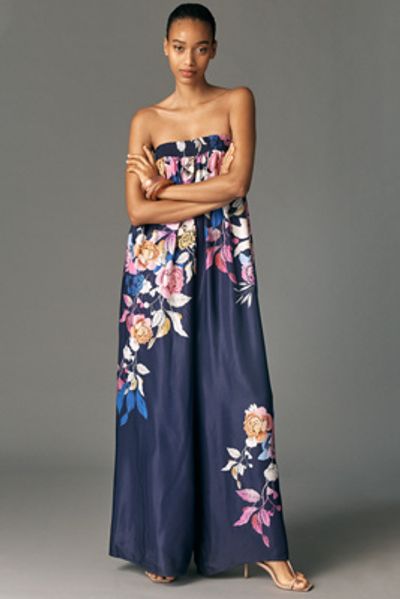 Maeve Printed Fluid Wide-Leg Jumpsuit