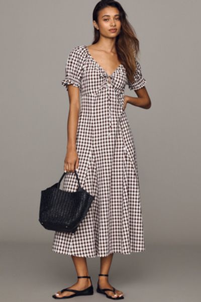 Maeve Puff Sleeve Midi Dress