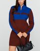 Maeve Quarter Zip Knit Mini Dress - 1