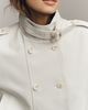 Maeve Retta Funnel-Neck Double-Breasted Short Trench Coat Jacket - 3