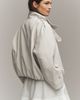 Maeve Retta Funnel-Neck Double-Breasted Short Trench Coat Jacket - 5